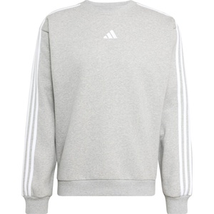 Adidas Мъжки пуловер adidas Essentials 3-Stripes Fleece Sweatshirt Jumper - Medium Grey Heather / White (017-4666-0313)
