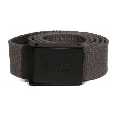 Calvin Klein pánský golfový pásek Monogram Buckle Platinum Collection Navy Modrá Pánské