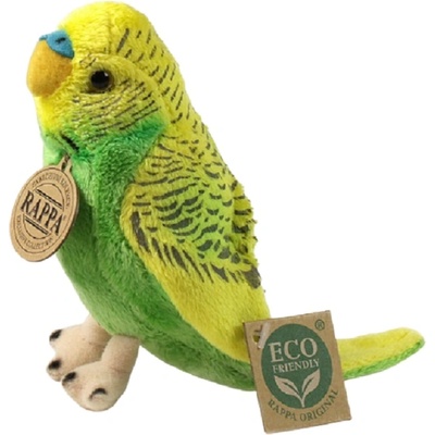 Rappa Плюшена играчка Rappa Еко приятели - Вълнист папагал, зелен, 12 сm (505056-1)