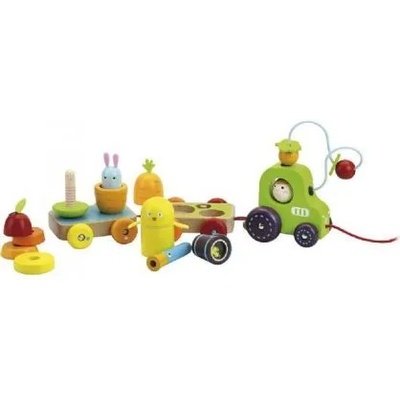 Vilac - Дървен трактор за дърпане с активности (2411_1)