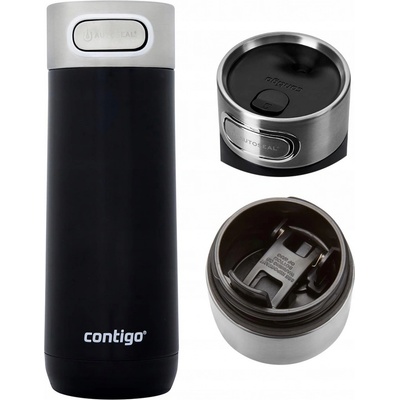 Contigo termohrnek Luxe 470 ml černá stříbrná