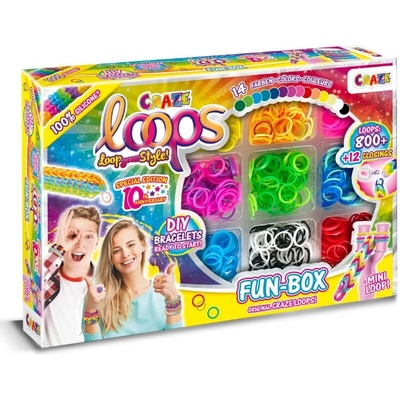 CRAZE Творчески комплект, Craze, Loops, Забавна кутия за плетене на гривни с ластици