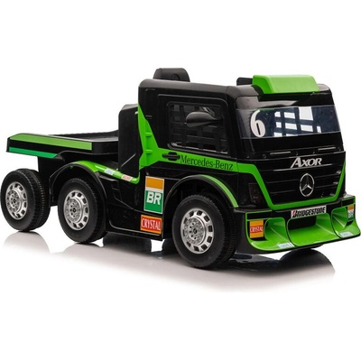 Lean Cars Mercedes + Návěs XMX622B LCD Elektrické autíčko zelená