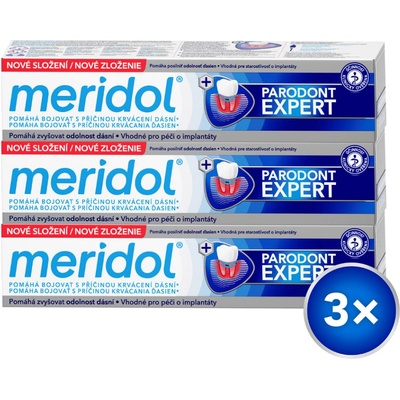 Meridol zubní pasta Parodont Expert 3 x 75 ml – Zboží Mobilmania