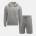 Firetrap Мъжки екип Firetrap Hood Shirt and short Set Mens - Grey