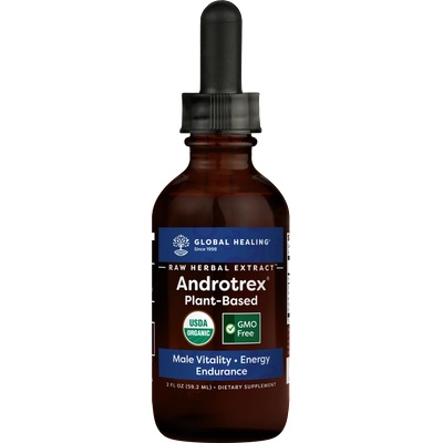 Global Healing Androtrex® Organic Male Vitality Raw Herbal Extract 59.2 ml капки | Global Healing (03022 (AT) ST)