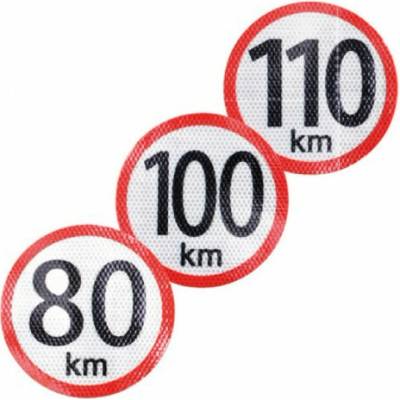 Samolepka 80km-150mm reflexná Automax