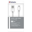 Verbatim 48865 USB (2.0), USB A (2.0) M/USB A (2.0) M micro, 0.3m, stříbrný