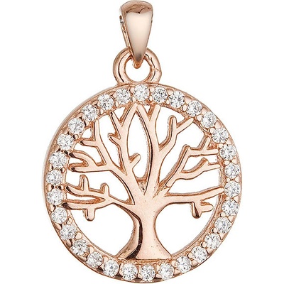 Evolution Group Pozlacený růžový přívěsek strom života 14052.1