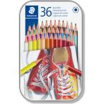 STAEDTLER Комплект цветни моливи, шестоъгълни, в метална кутия, staedtler "175", 36 различни цвята 175 m36 (175 m36)
