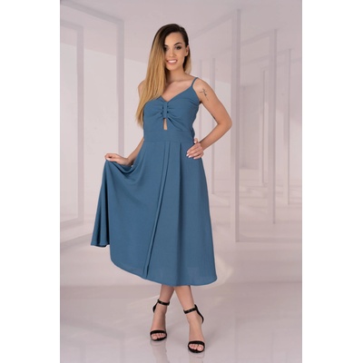 Merribel Дълга рокля в син цвят Molinen D04LA-Molinen Blue D04 - Син, размер S