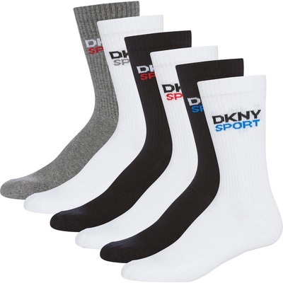 DKNY Мъжки чорапи DKNY 6 pack Mens Sports Socks Dogwood - Black/Whit/Grey