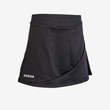 Korok dievčenská sukňa na pozemný hokej FH500 čierna