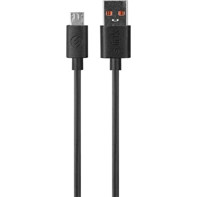 S-Link Кабел S-Link - AND-KC19S (2.4A, Micro USB, 100cm кабел за данни+зарядно устройство, черен) 22310 (22310)