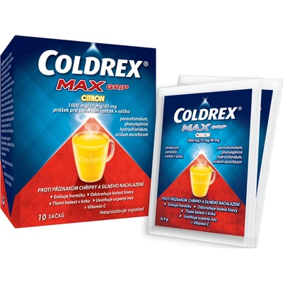 COLDREX MAXGRIP CITRON POR 1000MG/10MG/40MG POR PLV SOL SCC 14 I