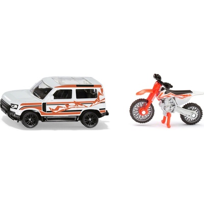 Siku BLISTER Land Rover Defender s motocyklem KTM