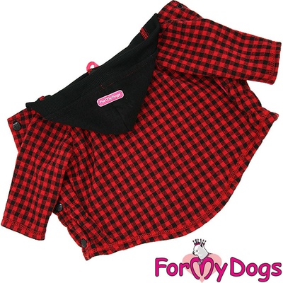 FOR MY DOGS mikina RED CHECK