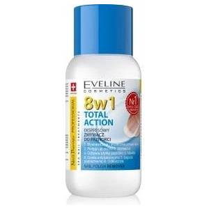 Eveline Cosmetics Cosmetics Nail Therapy Total Action Nail Polish Remover Nail Remover Acetone Free 8in1 150ml
