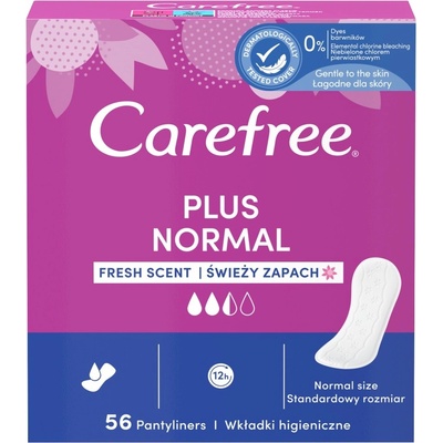 Carefree Plus Normal Fresh Scent intimky se svěží vůní 56 ks
