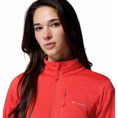 Essential Hike Grid Fleece Full Zip Poppy Red