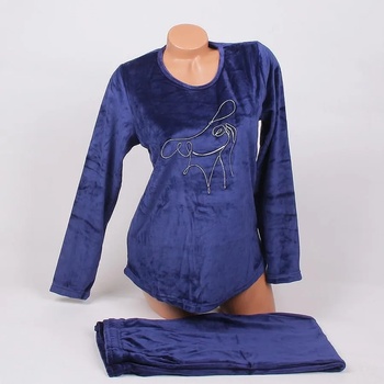 Image 1 of Плюшена зимна пижама в цвят индиго