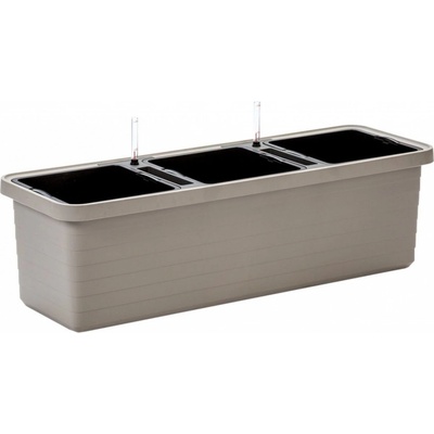 Plastia Truhlík samozavlažovací Berberis TRIO 117x39x35 cm taupe