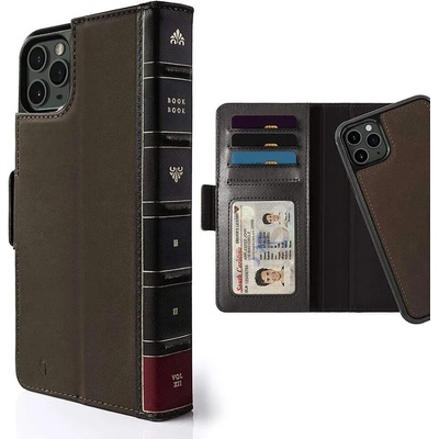 Twelve South BookBook v2 - луксозен кожен калъф (с кейс) тип портфейл за iPhone iPhone 11 Pro Max, iPhone XS Max (кафяв)