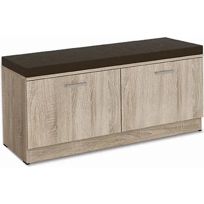 Bogdan Furniture G Шкаф за обувки Мебели Богдан Reni-BM, Сонома с тъмно кафява възглавница