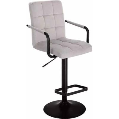 LuxuryForm Design Verona Black Velur na čiernom tanieri svetlosivá