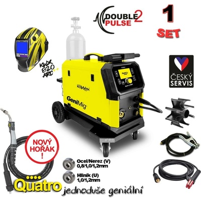 KOWAX GeniMig 270DP SET 1Q Svařovací invertor MIG/MAG/MMA/LiftTIG + KUKLA + VENTIL