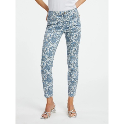 ORSAY Modré dámske vzorované slim fit džínsy