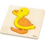 Viga Toys Дървен пъзел Viga Toys - Пате, 4 части (59929) - baby