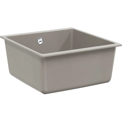 vidaXL Мивка Сив 430 x 460 мм 80% Кварц и 20% Смола (42028421)