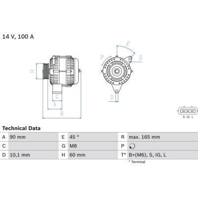 generátor BOSCH 0 986 084 390