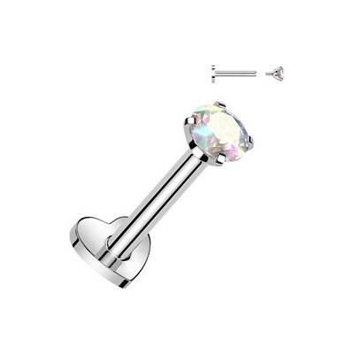 Šperky4U piercing do brady TITAN 12 duhový kámen TIT1313AB-1208