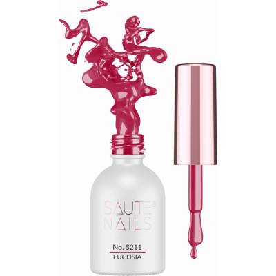 Hybridný lak na nechty Saute Nails S211 Fuchsia, tmavo ružová, 8ml
