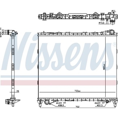 Chladič, chlazení motoru NISSENS 606799