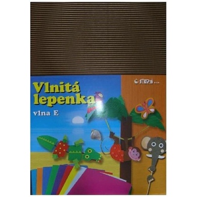 Barevná vlnitá lepenka B4 10ks hnědá