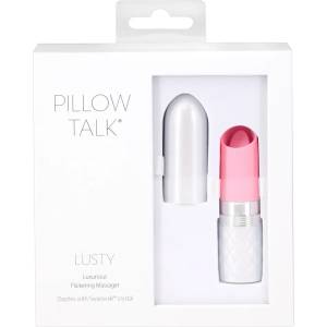 Pillow Talk Lusty - вибратор с език - акумулаторен - розов
