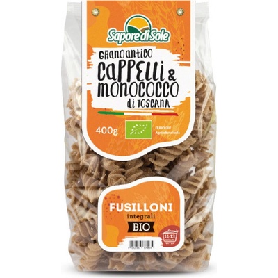 Sapore di Sole Bio Fusilloni Cappelli & Monococco těstoviny z tvrdé pšenice 400 g
