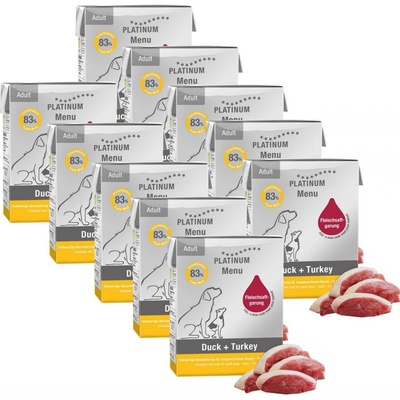 Platinum Menu Adult kačica a moriak 10 x 375 g