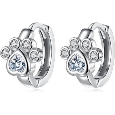 Prosperk stříbrné náušnice kroužky s tlapkami S0652