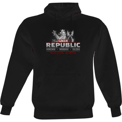 mikina s potiskem Czech Republic Patriot-Potisk záda černá