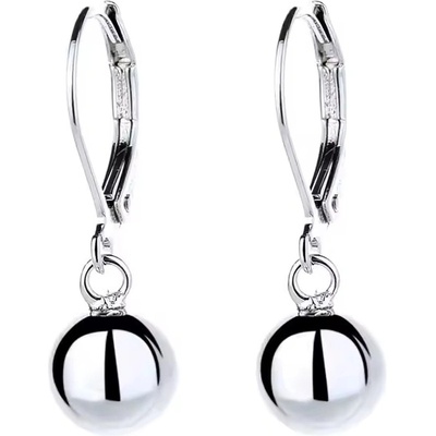DELIS Сребърни обеци, jw1270, сребро 925, родиево покритие, модел с малки топчета (jw1270)