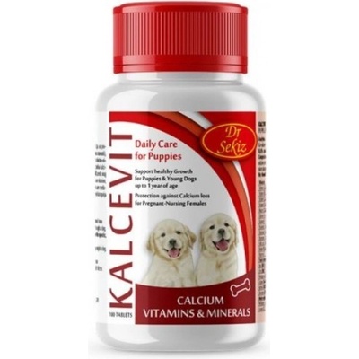 Semaco Dr Sekiz Semaco KALCEVIT - Калций, Витамини и Минерали За Бебета, Бременни и Кърмещи Кучета - 100 Таблетки, Сърбия