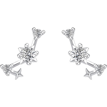 Silenti Jewelry Сребърни обеци "Съзвездие Скорпион