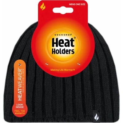 Pánska Heat Holders teplá zimná čiapka ALDER čierna s termo podšívkou