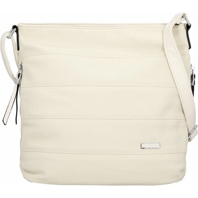 Trendy dámská koženková crossbody kabelka Alena béžová