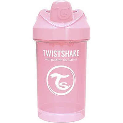 Twistshake Бебешка чаша с преходен накрайник Twistshake Crawler Cup - Розова, 300 ml (78273)