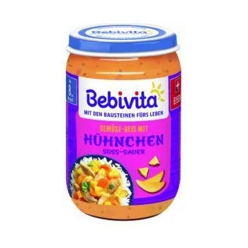 Bebivita Пюре Bebivita, Ориз и зеленчуци с пиле в сладко-кисел сос, 220гр, 4018852025429